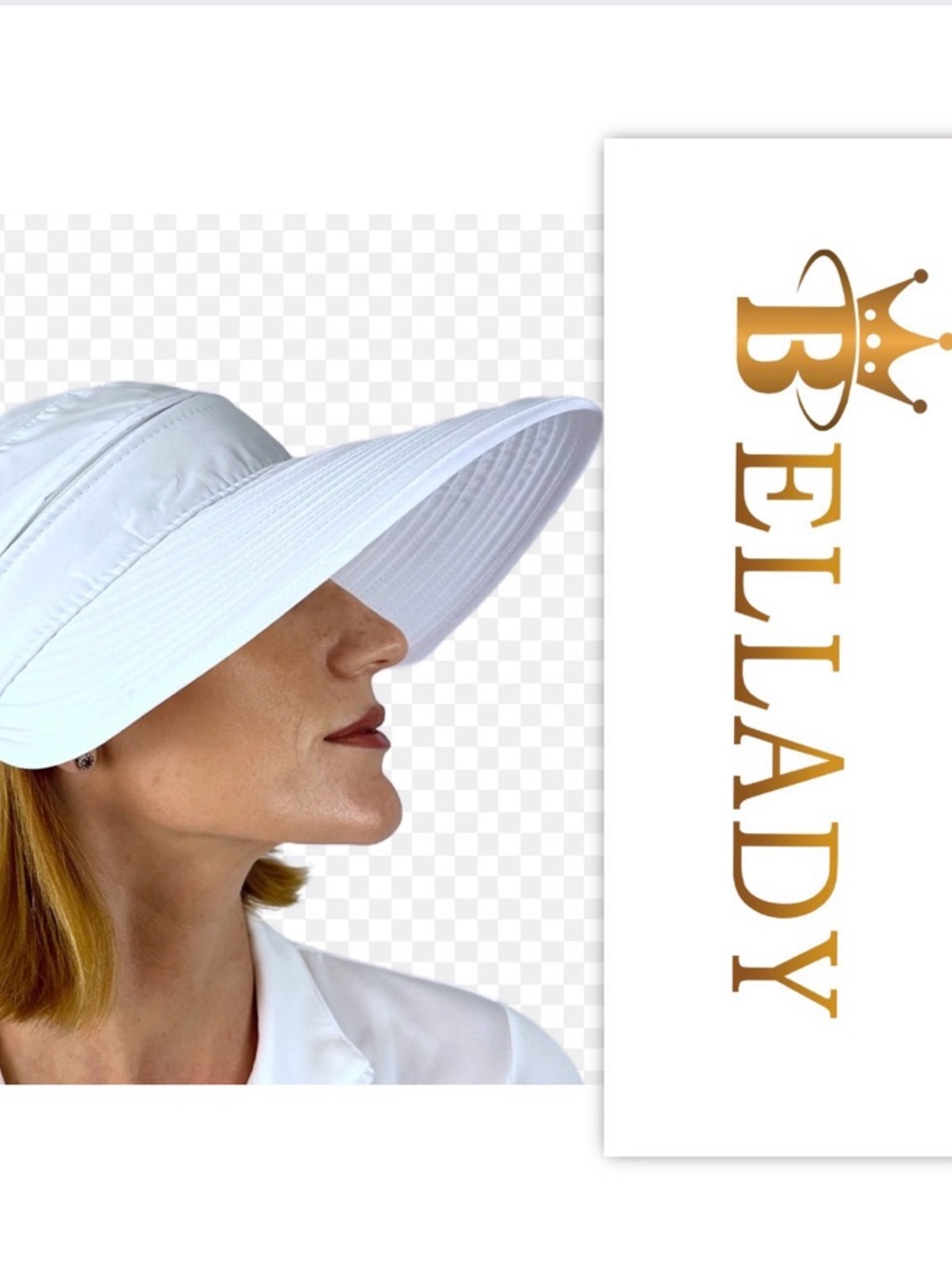 Belllady LEIDIOU White Convertible Visor Golf Hat